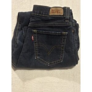 Levi's 512 Perfectly Slimming Boot Cut Jeans Womens 6M 28x27 Blue Stretch Hemmed